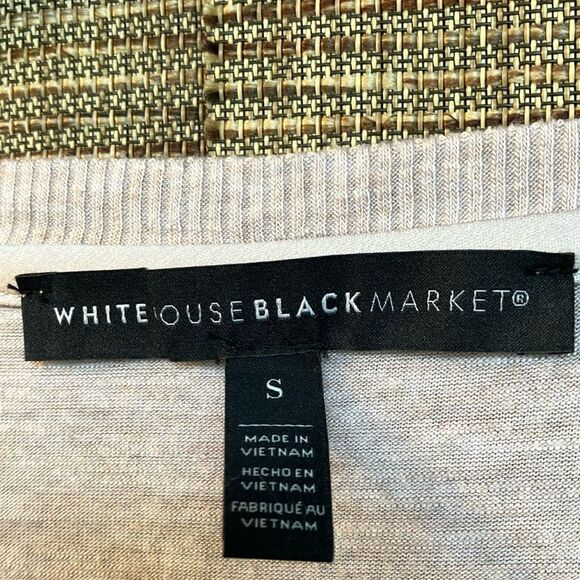 White House Black Market Taupe Long Sleeve Tee Shirt - Picture 2 of 6